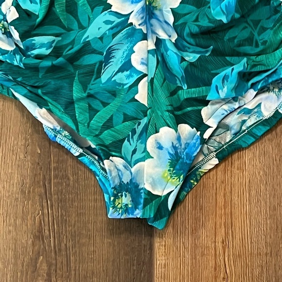 Women's Plus Size‎ 20 Vintage Gabarll Swimwear Tropical One Piece Swim Suit - Picture 8 of 10